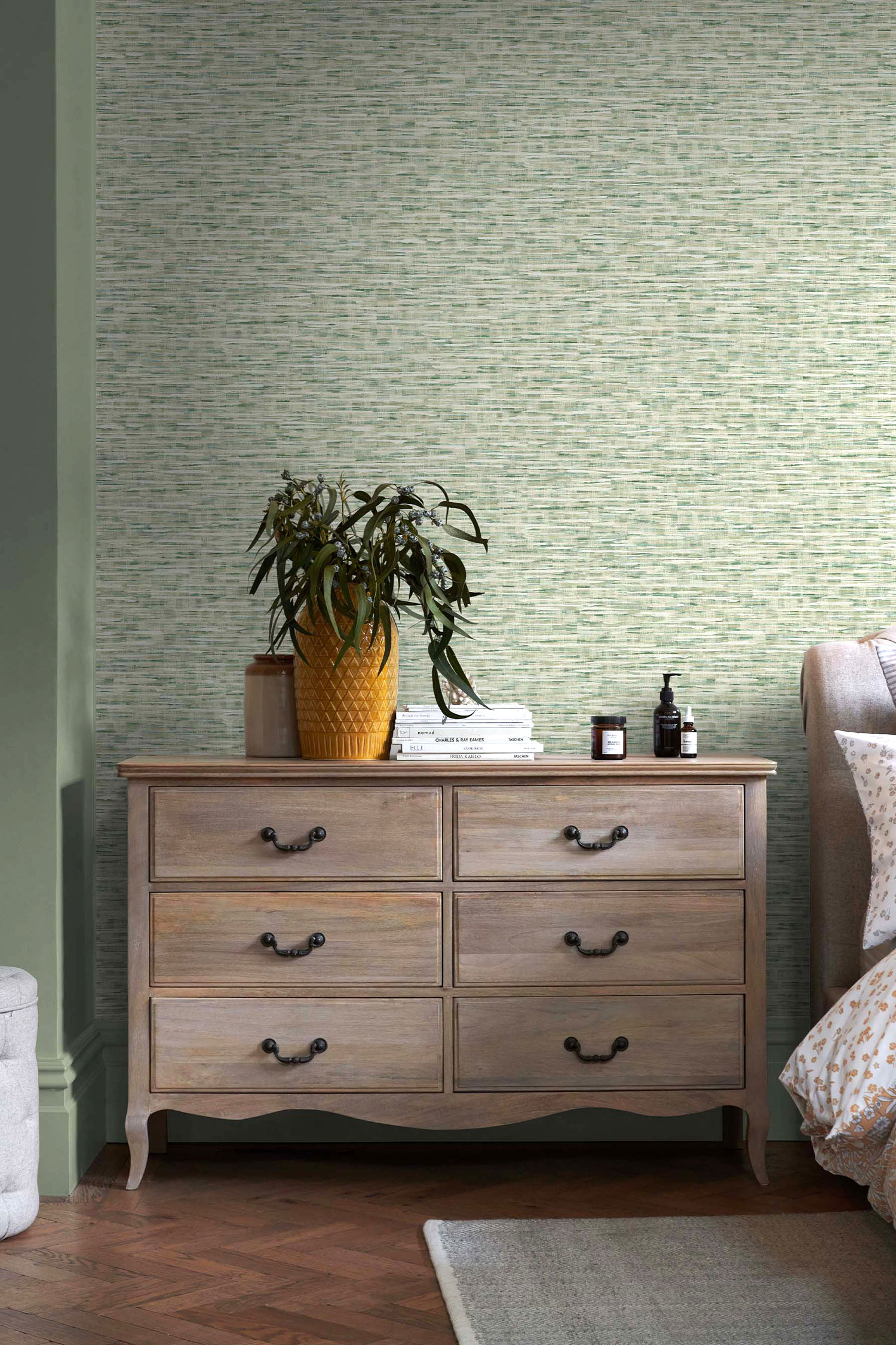 Zelená vliesová tapeta na zeď, abstraktní vzor, 118324, Next