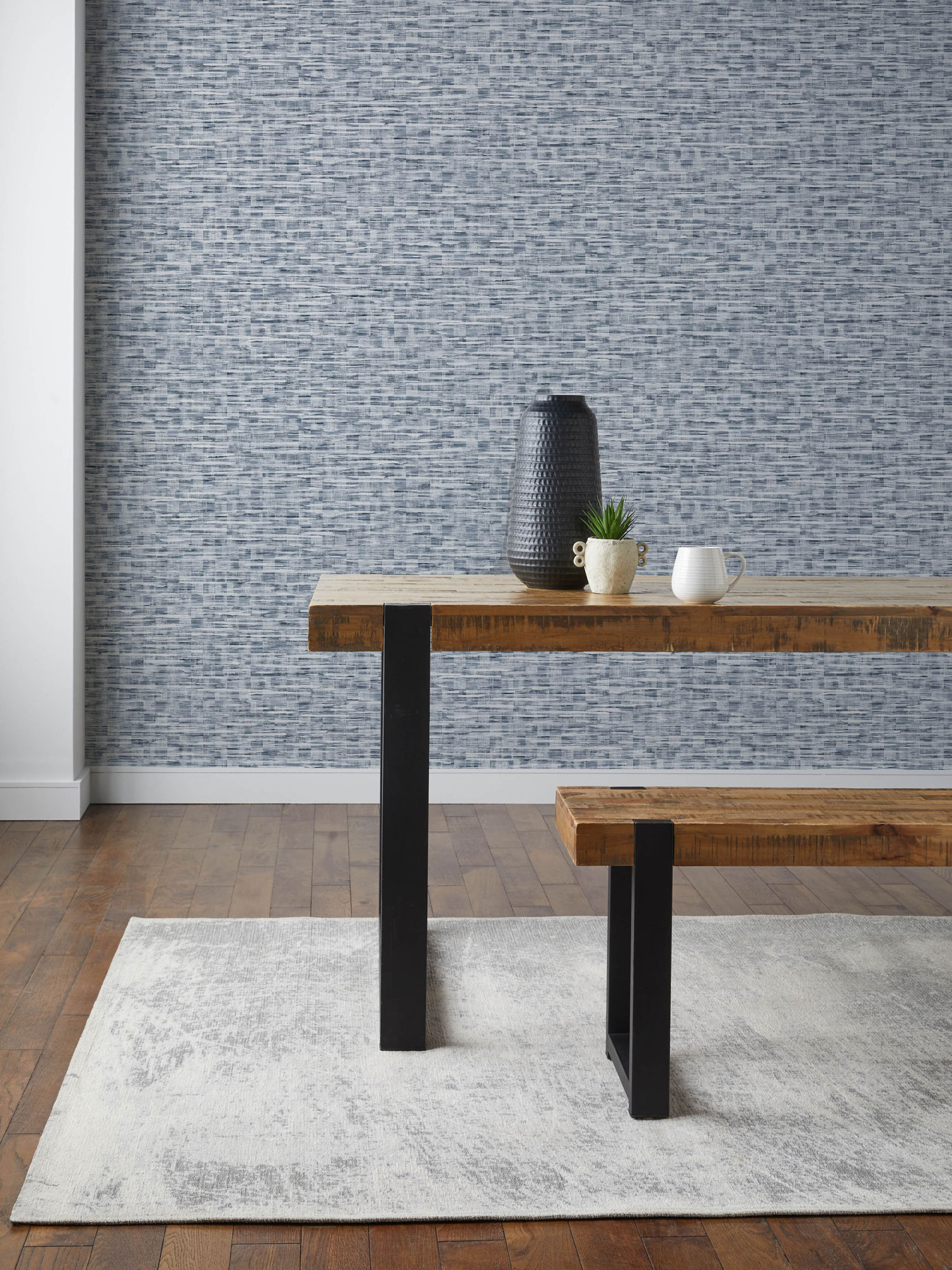 Modrá vliesová tapeta na zeď, abstraktní vzor, 120205, Next