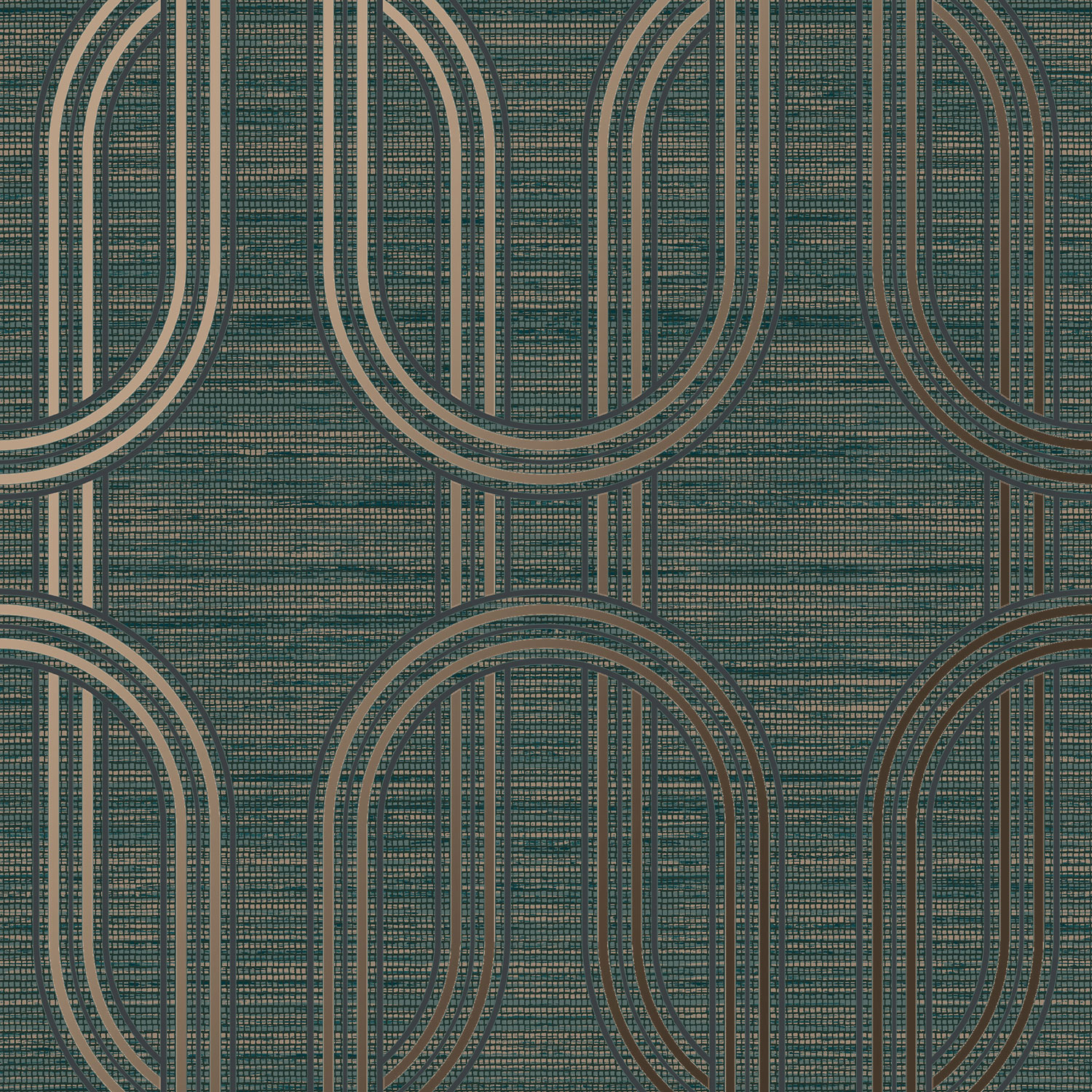 Luxusní zelená geometrická tapeta na zeď, 120859 Indulgence Graham Brown