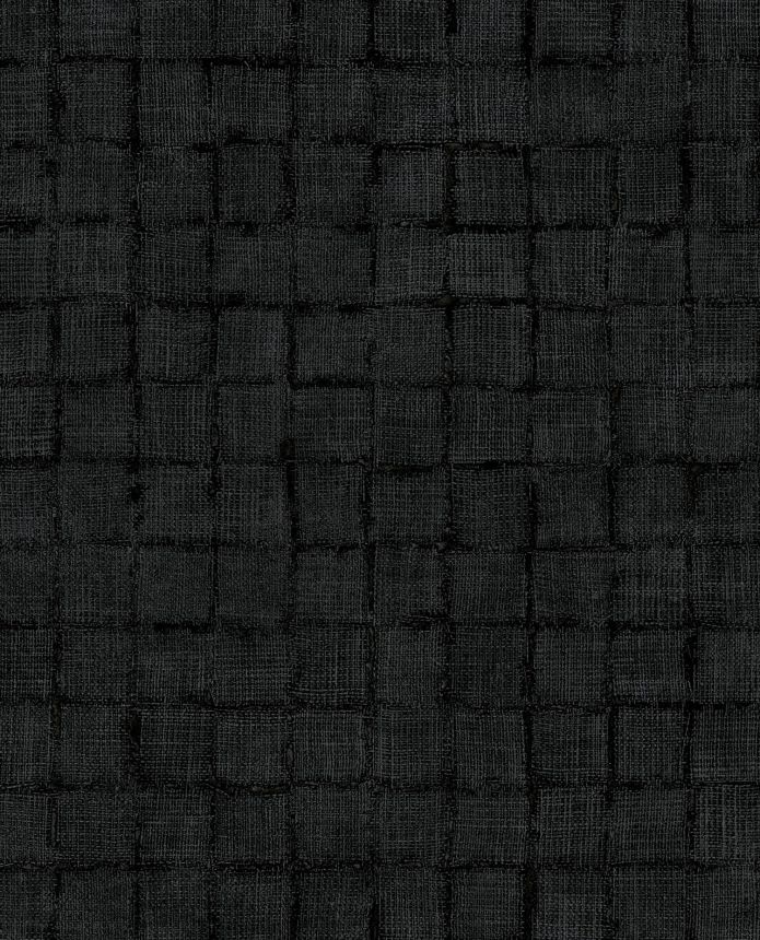 Černá vliesová tapeta na zeď, imitace látky, 333457, Emerald, Eijffinger