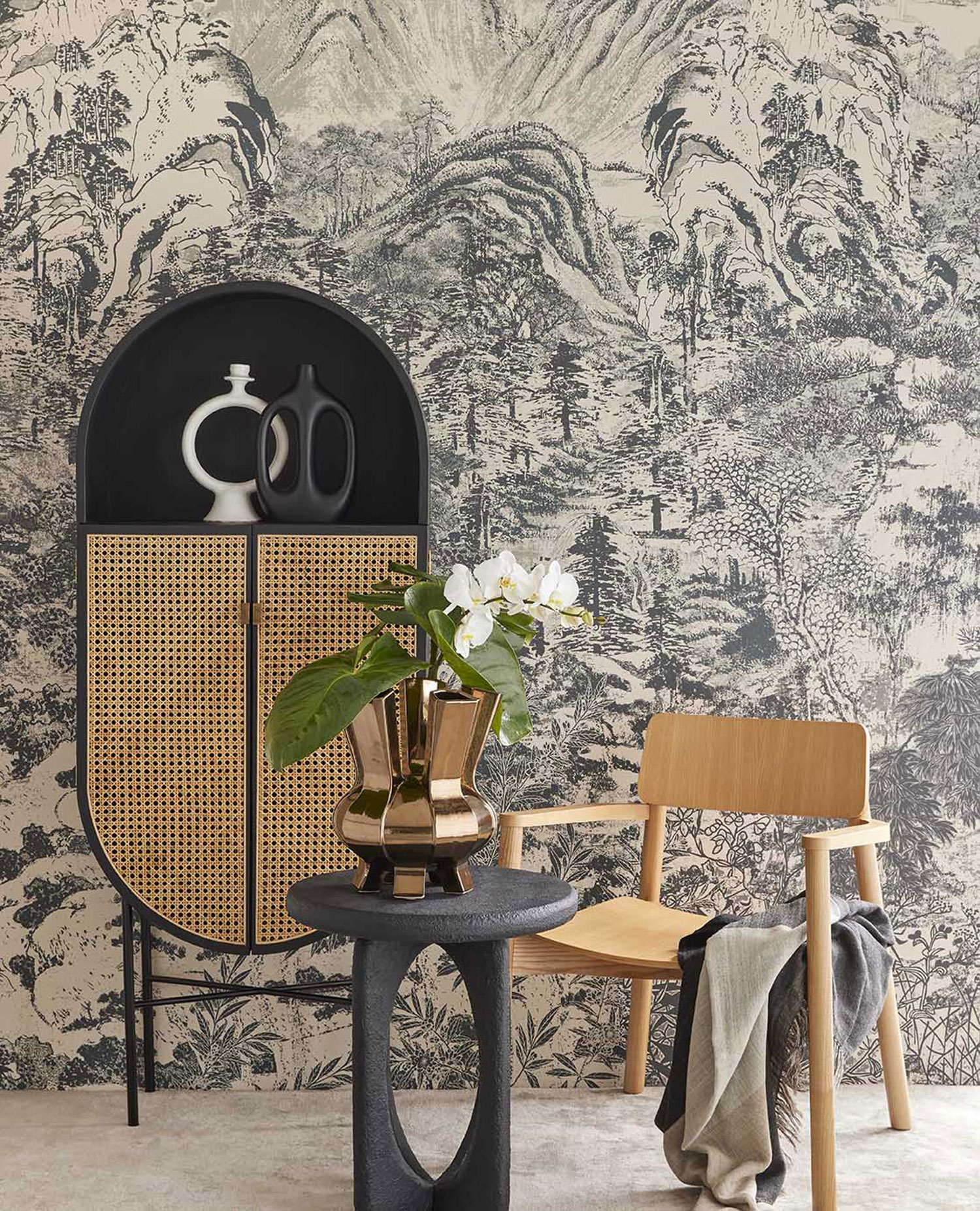 Vliesová fototapeta na zeď, Horská krajina v mlze, 333474, Emerald, Eijffinger