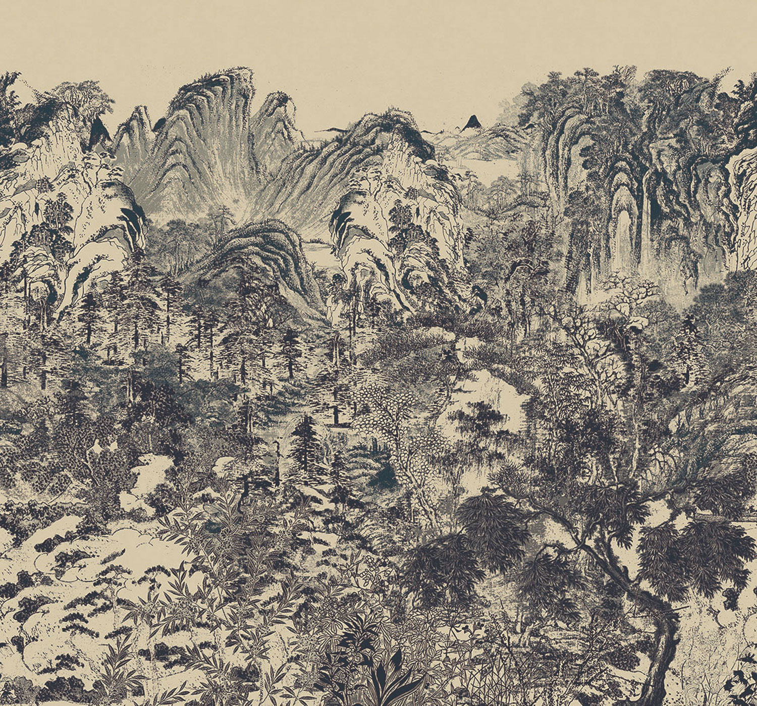 Vliesová fototapeta na zeď, Horská krajina v mlze, 333475, Emerald, Eijffinger