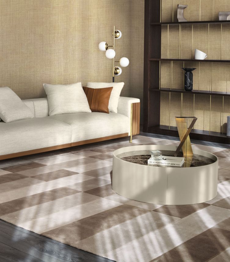 Luxusní hnědá vliesová tapeta na zeď, imitace látky,  Z18921, Trussardi 7, Zambaiti Parati