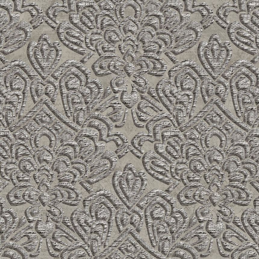 Luxusní šedá zámecká vliesová tapeta na zeď,  Z18935, Trussardi 7, Zambaiti Parati