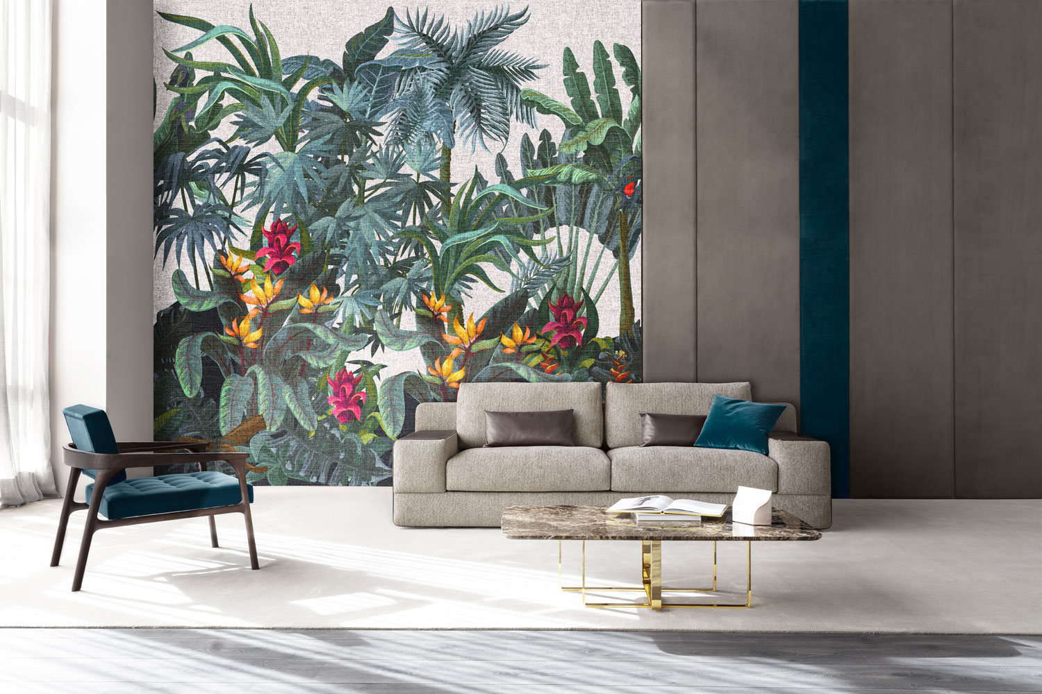 Luxusní vliesová obrazová tapeta na zeď, tropický les, Z18974, Trussardi 7, Zambaiti Parati