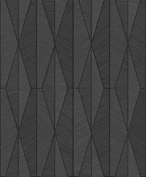 Černo-stříbrná geometrická vliesová tapeta na zeď, YSA303, Mysa, Khroma by Masuree