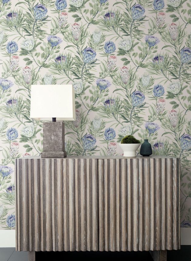 Béžová vliesová květinová tapeta na zeď, BL1753, Blooms Second Edition Resource Library, York