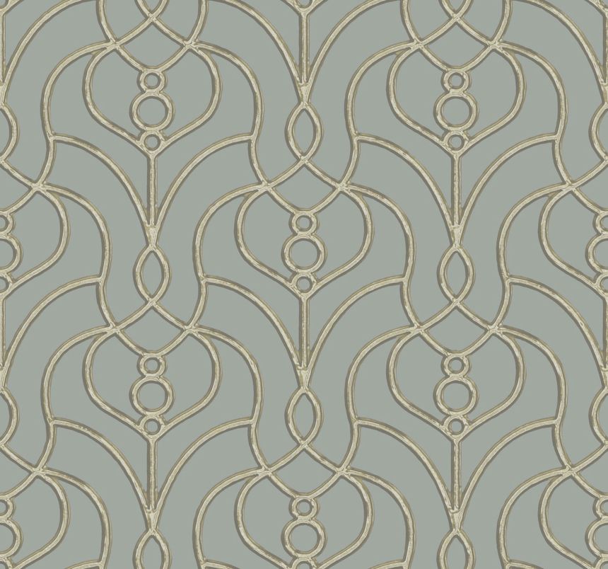 Šedo-modrá zámecká vliesová tapeta na zeď, EV3948, Candice Olson Casual Elegance, York