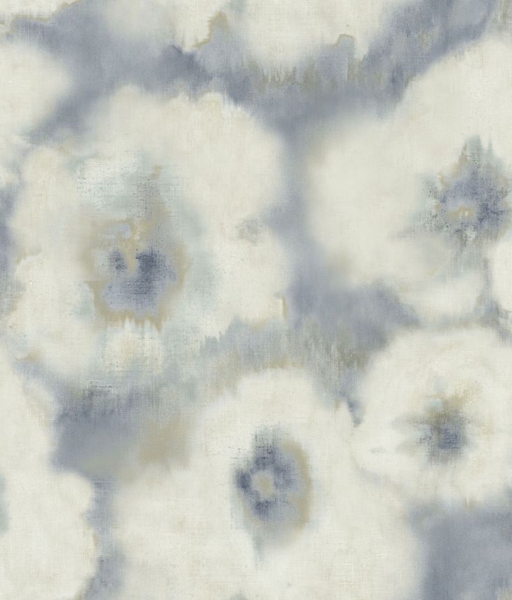 Modro-béžová květinová vliesová tapeta na zeď, EV3964, Candice Olson Casual Elegance, York
