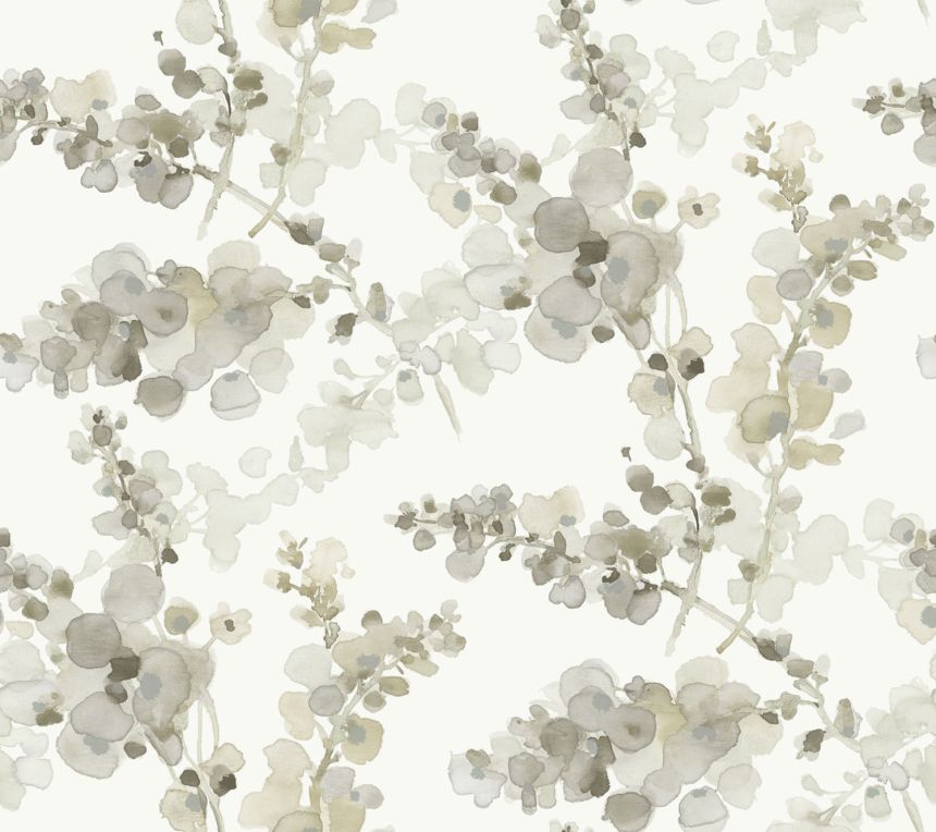 Béžovo-šedá květinová vliesová tapeta na zeď, EV3973, Candice Olson Casual Elegance, York