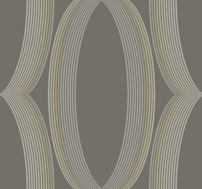 Hnědá vliesová tapeta s geometrickým vzorem, EV3986, Candice Olson Casual Elegance, York