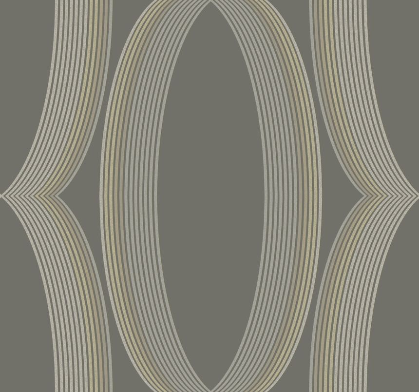 Hnědá vliesová tapeta s geometrickým vzorem, EV3986, Candice Olson Casual Elegance, York