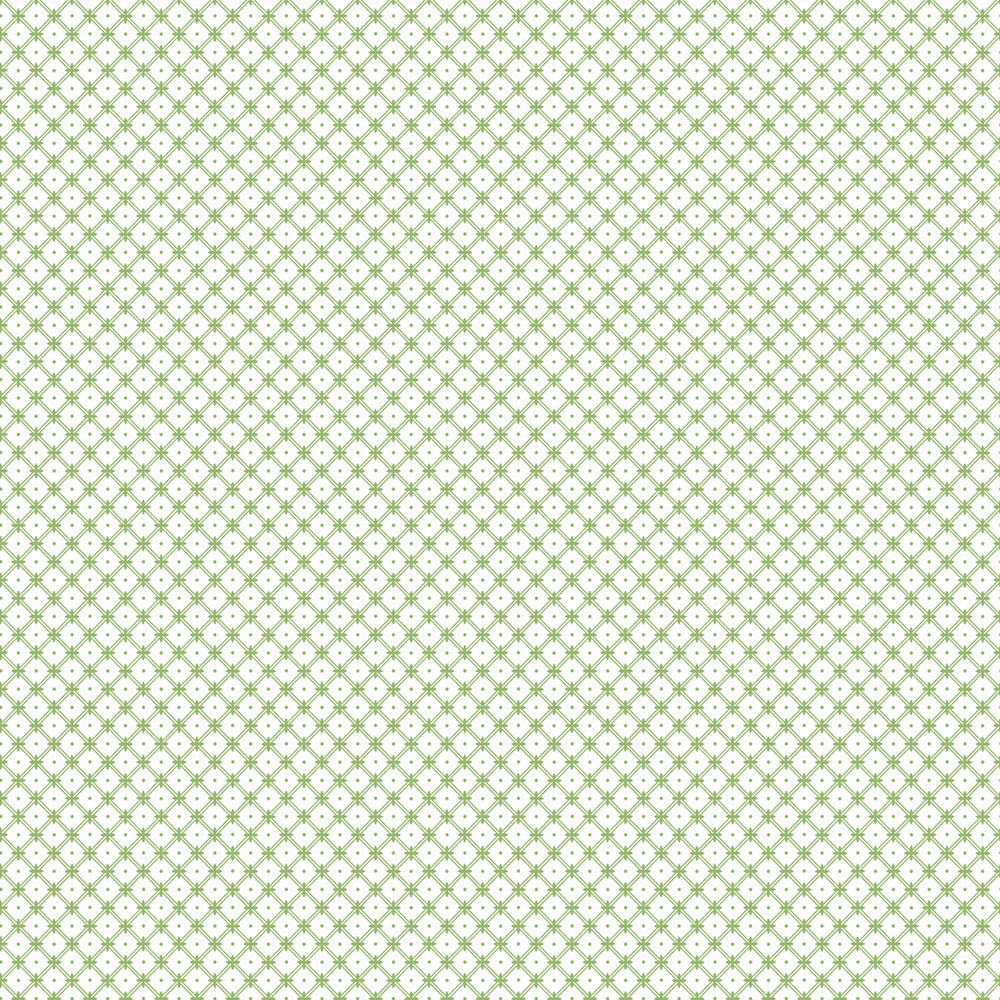 Bílo-zelená mřížková vliesová tapeta na zeď, 119848, Laura Ashley 3