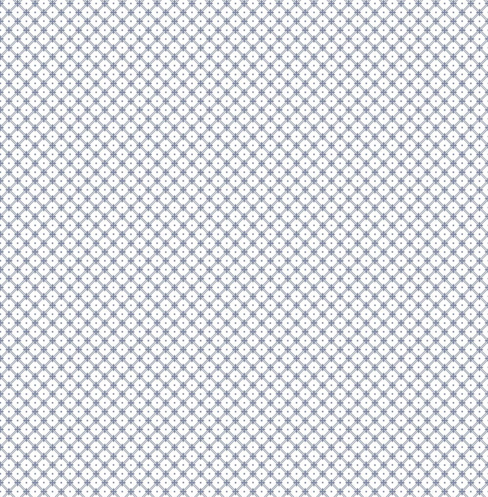 Bílo-modrá mřížková vliesová tapeta na zeď, 120135, Laura Ashley 3