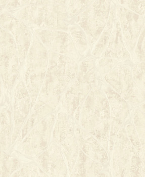 Luxusní krémová vliesová tapeta na zeď s výrazným metalickým vzorem, 56806, Aurum II, Limonta