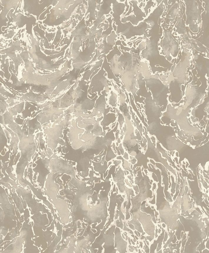 Luxusní béžovo-šedá metalická vliesová tapeta na zeď s hrubou strukturou, 57323, Aurum II, Limonta