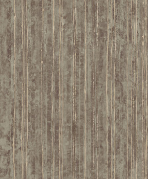 Luxusní šedo-hnědá vliesová tapeta na zeď s pruhy, 57724, Aurum II, Limonta