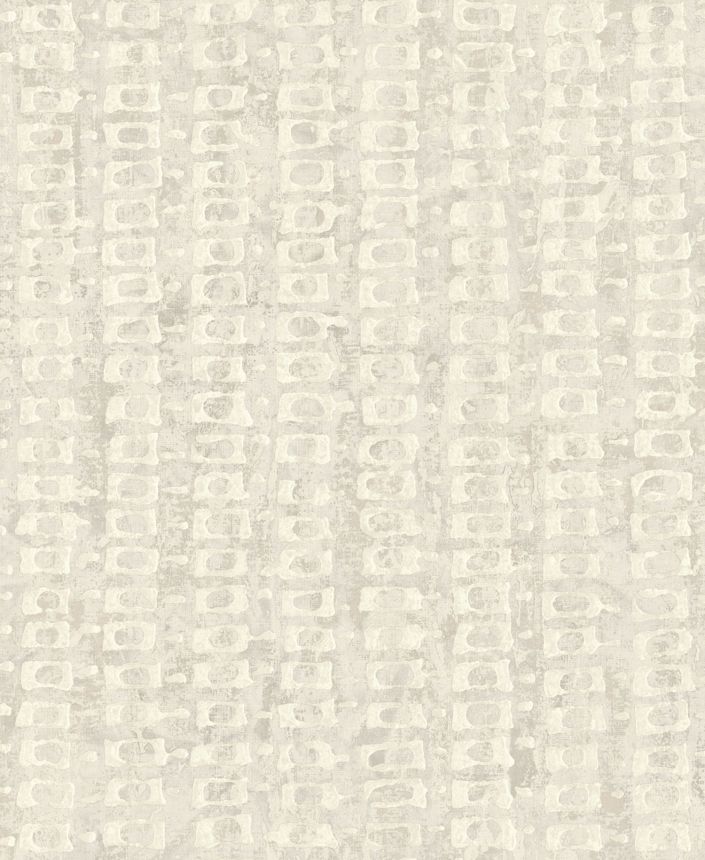 Luxusní stříbrno-béžová geometrická vliesová tapeta na zeď, 58717, Aurum II, Limonta