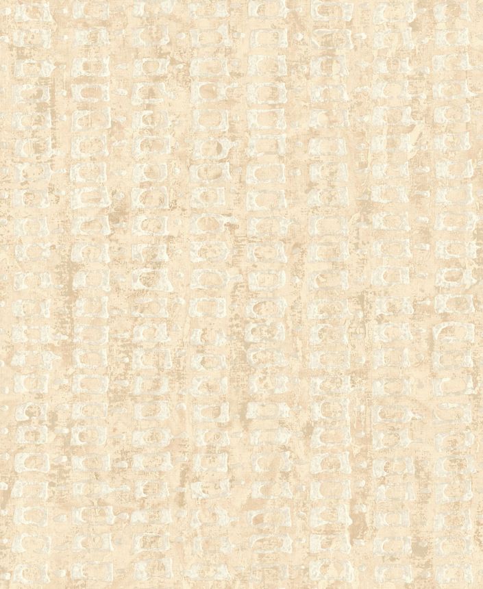 Luxusní béžová geometrická vliesová tapeta na zeď, 58721, Aurum II, Limonta