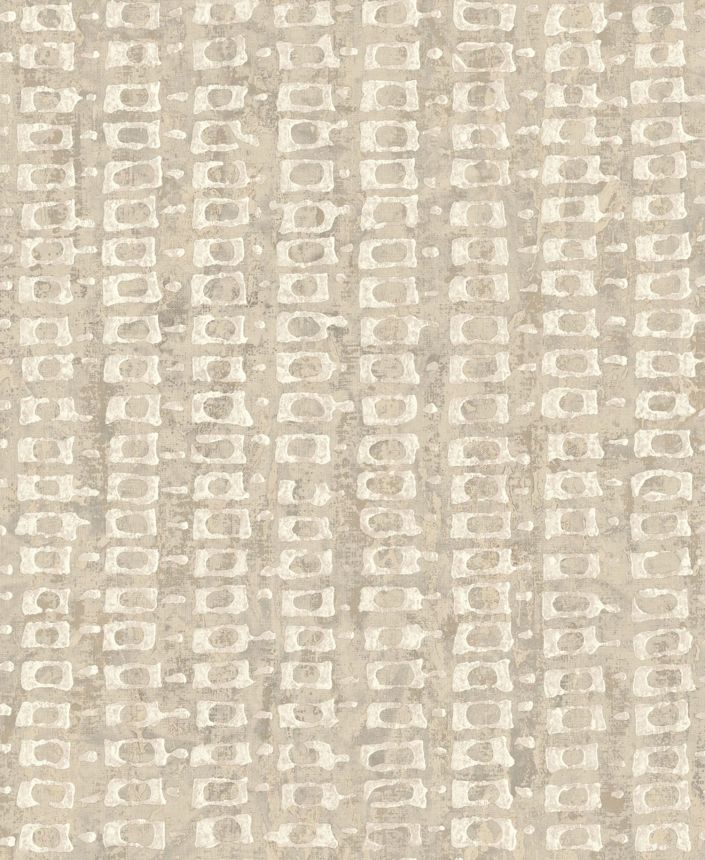 Luxusní béžovo-šedá geometrická vliesová tapeta na zeď, 58723, Aurum II, Limonta