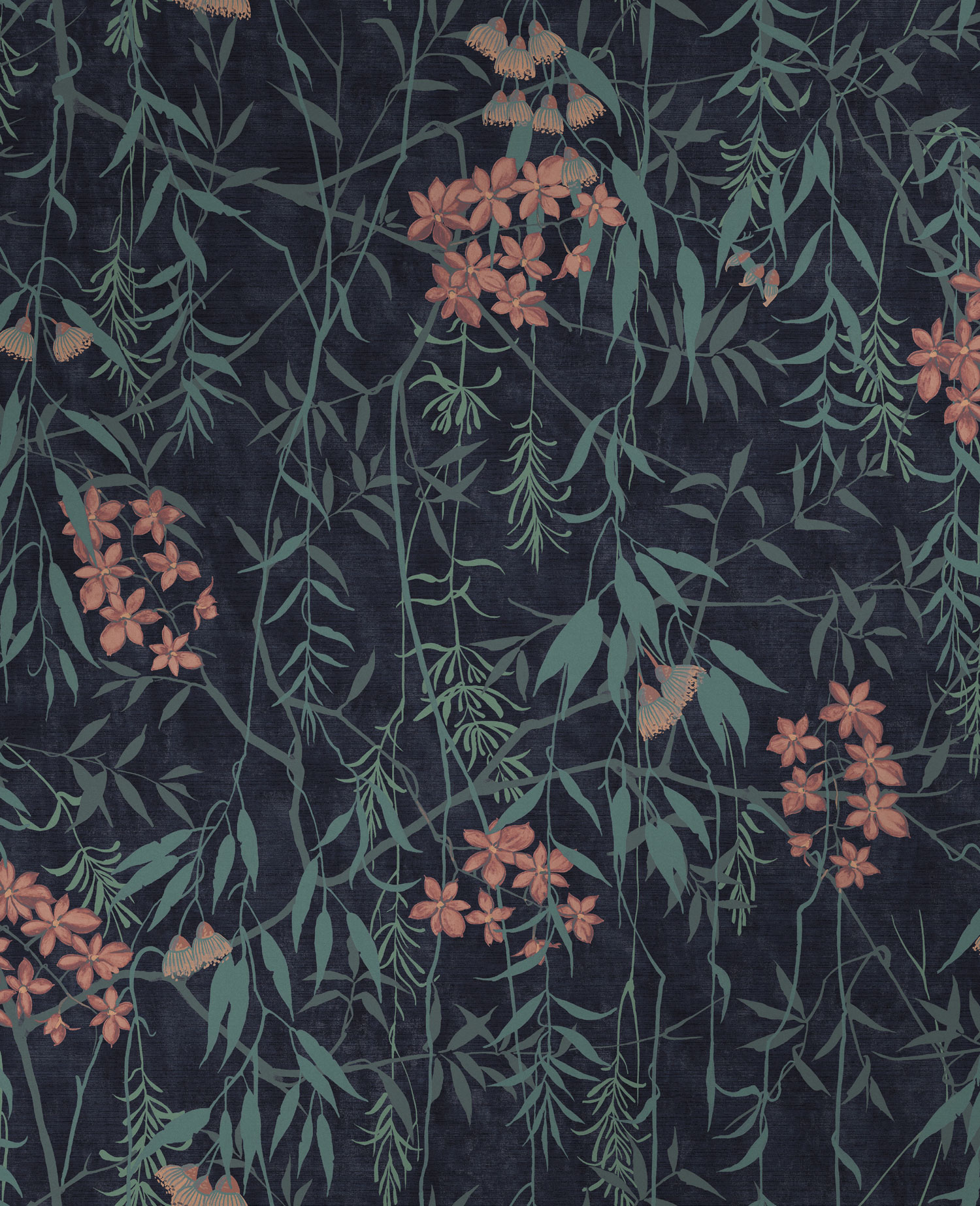 Modrá vliesová tapeta s květinami, 120615, Retreat, Graham&Brown Premium