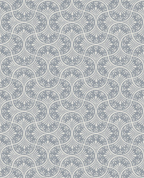 Modro-bílá vliesová geometrická tapeta na zeď, 120636, Retreat, Graham&Brown Premium