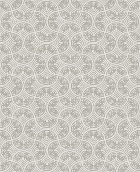 Šedo-bílá vliesová geometrická tapeta na zeď, 120637, Retreat, Graham&Brown Premium