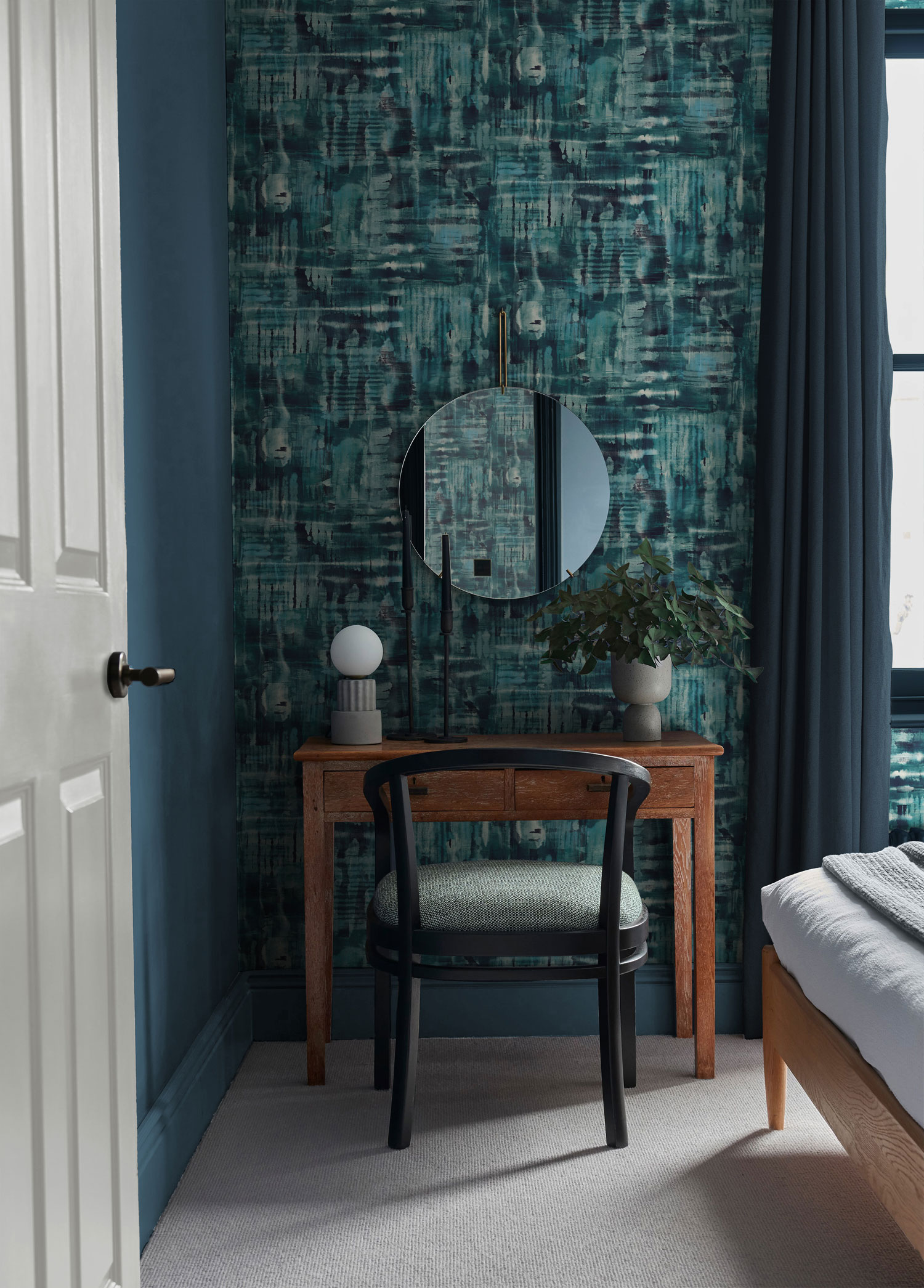 Modro-zelená vliesová tapeta na zeď, 121436, New Eden, Graham&Brown Premium