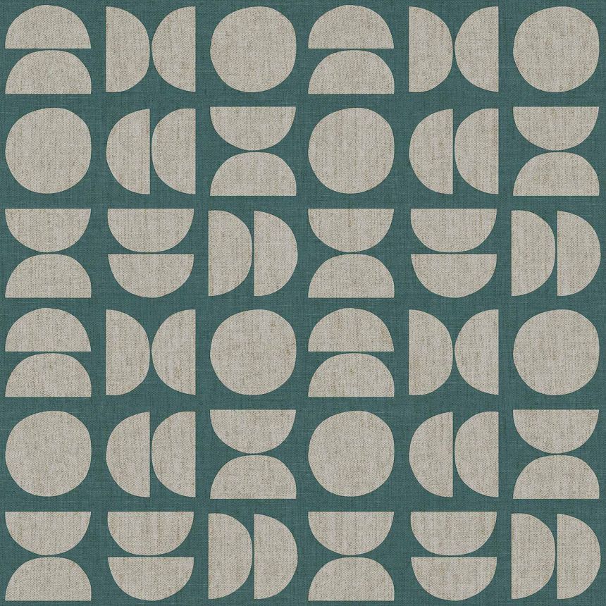 Tyrkysová vliesová tapeta na zeď, geometrický vzor, 30155, Energie, Cristiana Masi by Parato