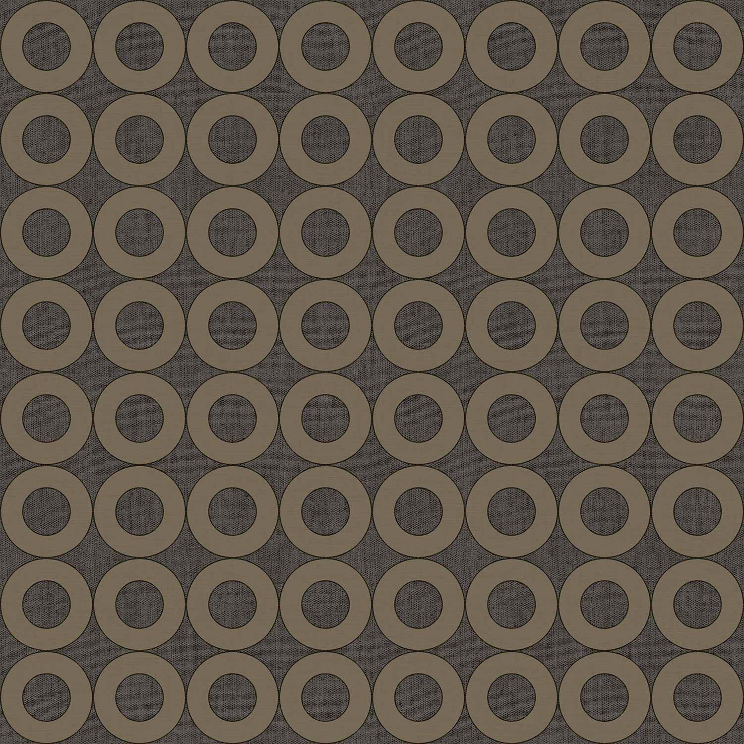 Černá vliesová tapeta na zeď s kruhy, 30169, Energie, Cristiana Masi by Parato