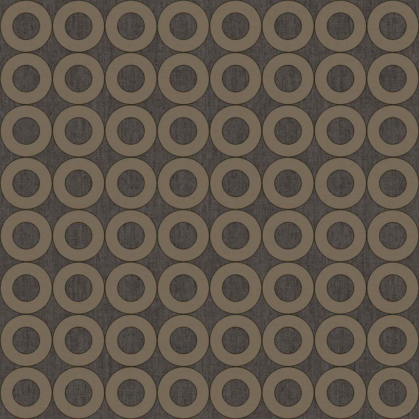 Černá vliesová tapeta na zeď s kruhy, 30169, Energie, Cristiana Masi by Parato