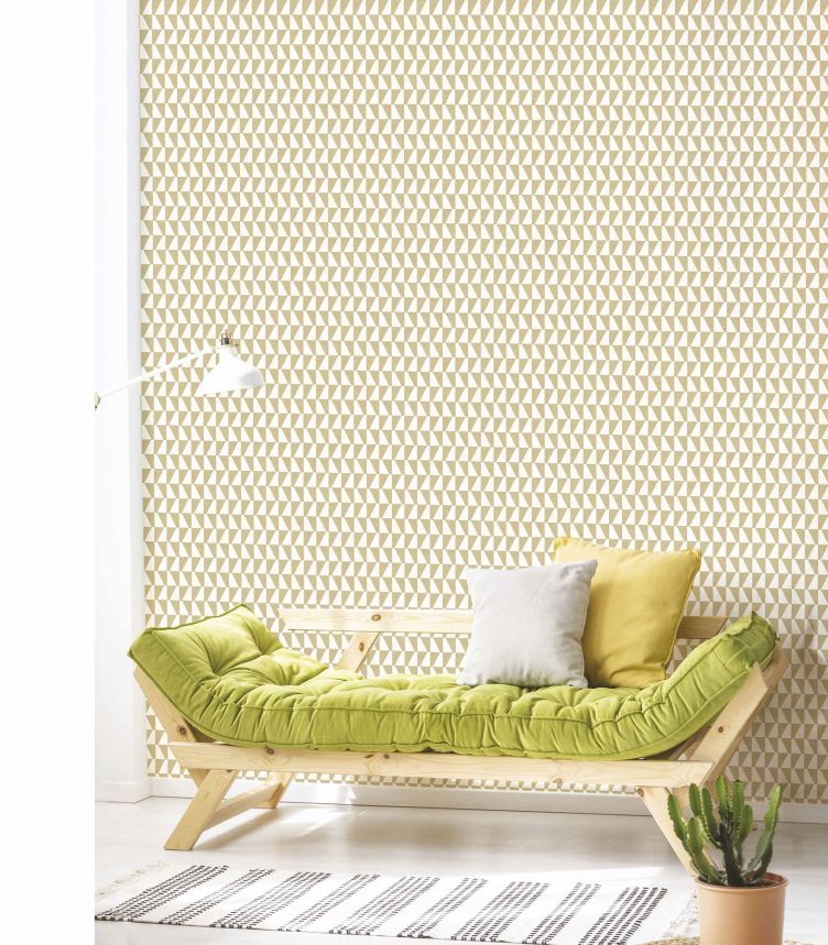 Žluto-zelená vliesová tapeta na zeď, geometrický vzor, 30177, Energie, Cristiana Masi by Parato
