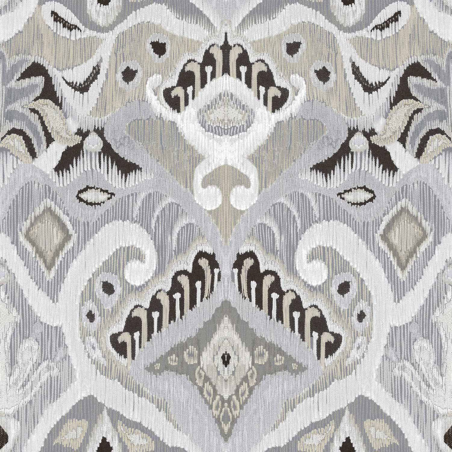 Šedá vliesová tapeta na zeď s ornamenty, etno vzor, 26421, Thai, Cristiana Masi by Parato