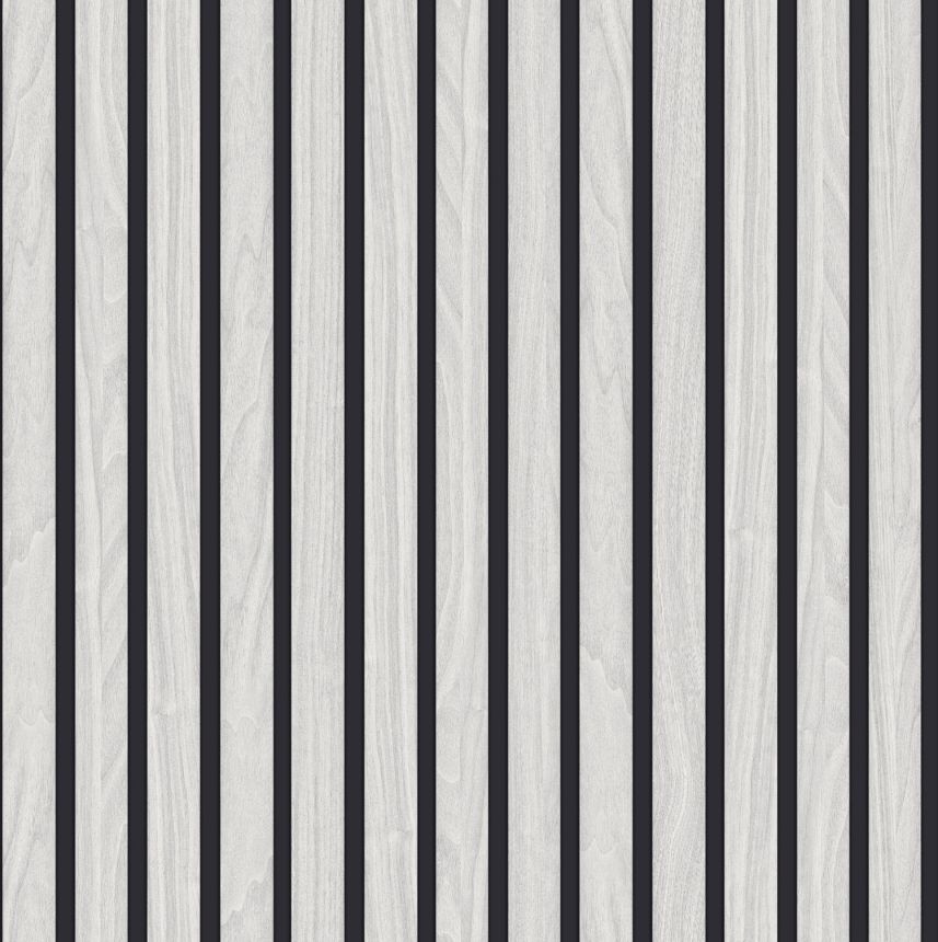 Luxusní šedá vliesová tapeta, imitace dřeva, palubky, lamely,  Z77550, Savana, Zambaiti Parati