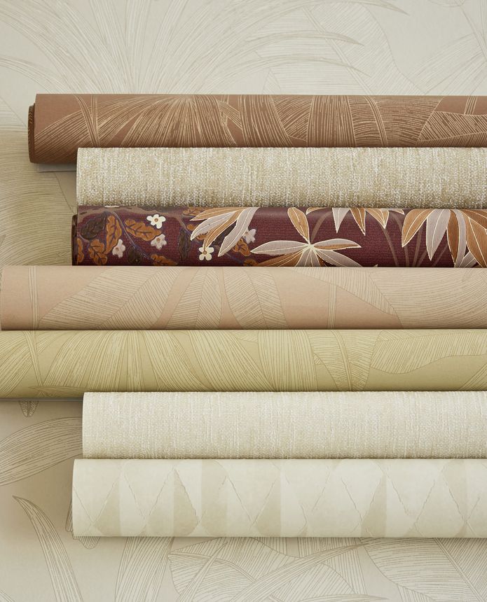 Hnědá vliesová tapeta na zeď, listy, 333513, Festival, Eijffinger