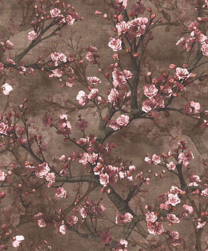 Vliesová tapeta na zeď, hnědá, květiny, větvičky, GL76604, Blossom, Prestige Wallcoverings