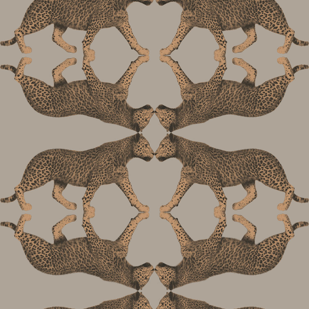 Vliesová tapeta na zeď, hnědo-bronzová, leopard, NHW1033, Perla, Decoprint