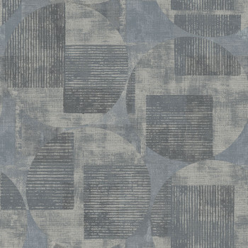 Modro-šedá geometrická vliesová tapeta na zeď, RE25162, Reflect, Decoprint