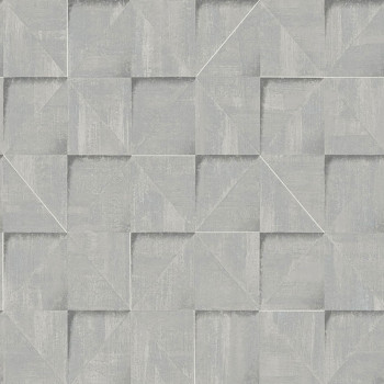 Modro-šedá geometrická vliesová tapeta na zeď, 3D imitace obkladu, RE25172, Reflect, Decoprint