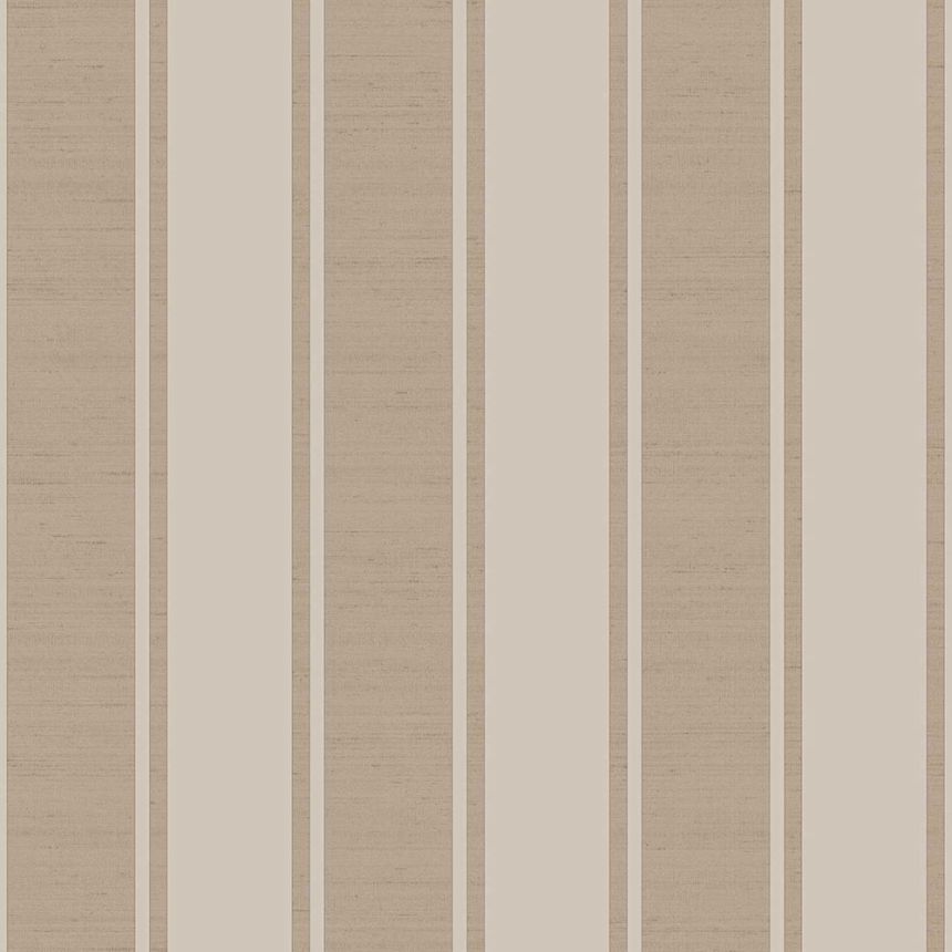 Hnědo-krémová vliesová tapeta na zeď, pruhy, 33364, Tradizioni, Cristiana Masi by Parato
