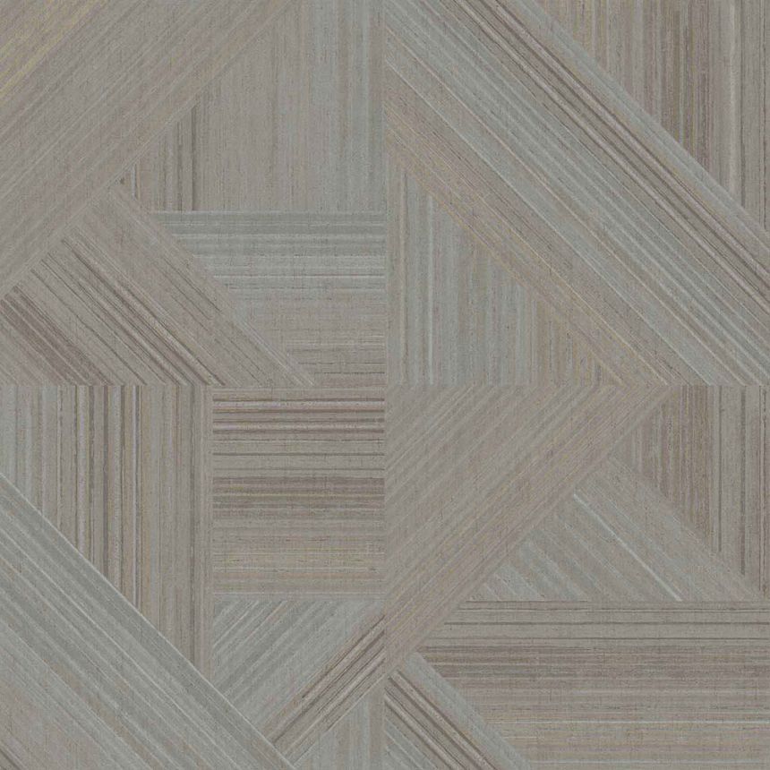 Šedo-hnědá vliesová geometrická tapeta na zeď, 43846, Terra, Cristiana Masi by Parato