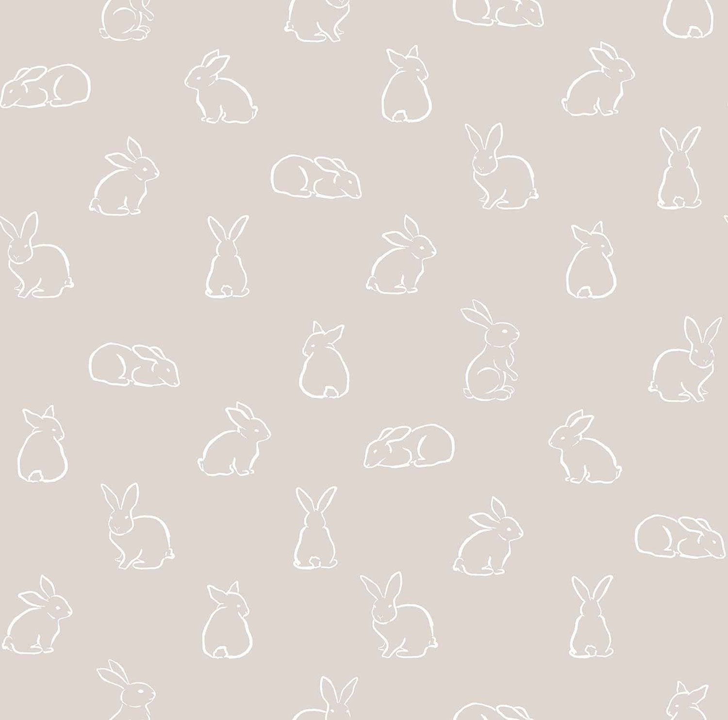 Šedá dětská vliesová tapeta se zajíčky, 17146, MiniMe, Cristiana Masi by Parato