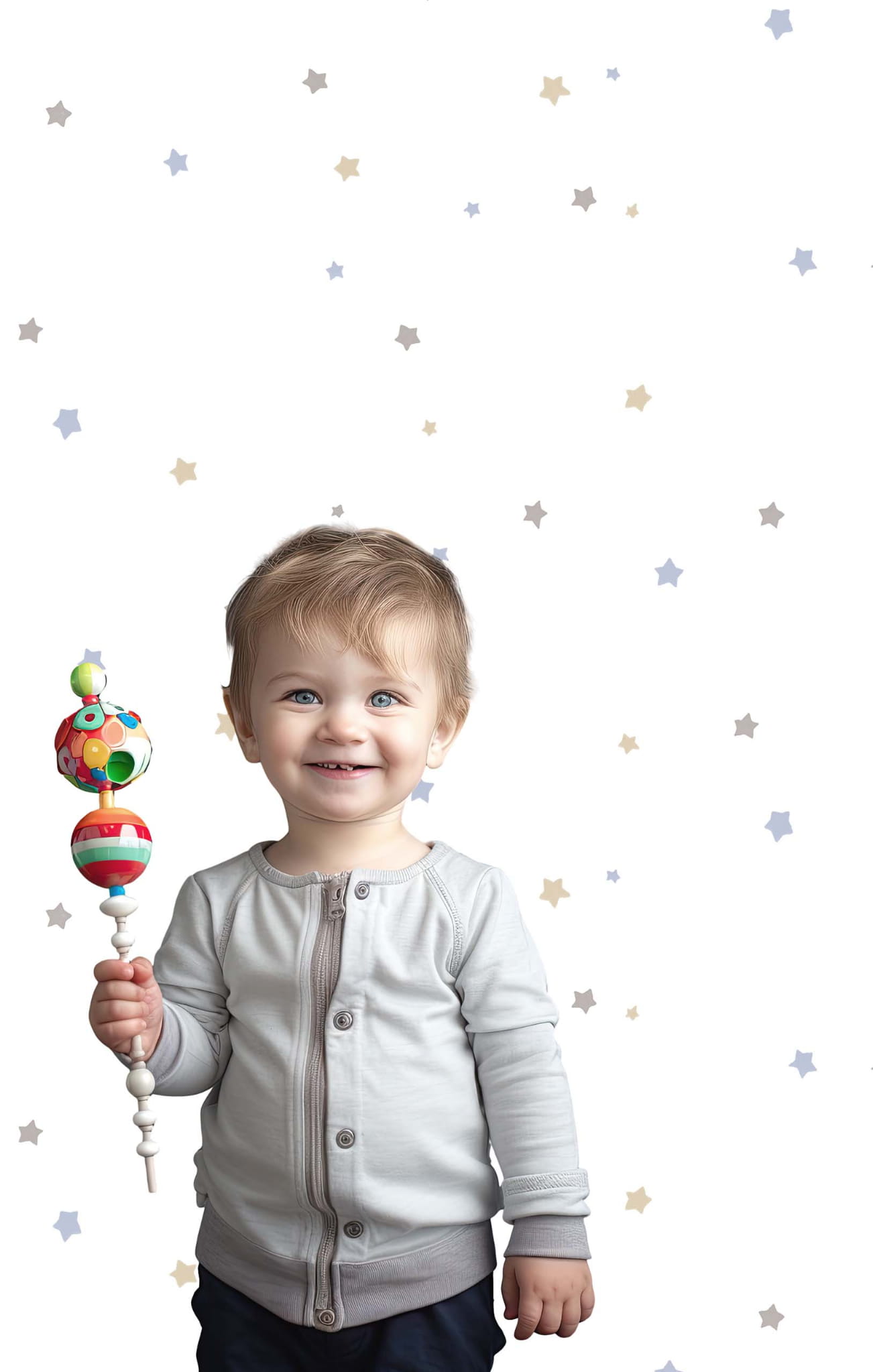 Bílá vliesová tapeta s hvězdičkami, 17164, MiniMe, Cristiana Masi by Parato