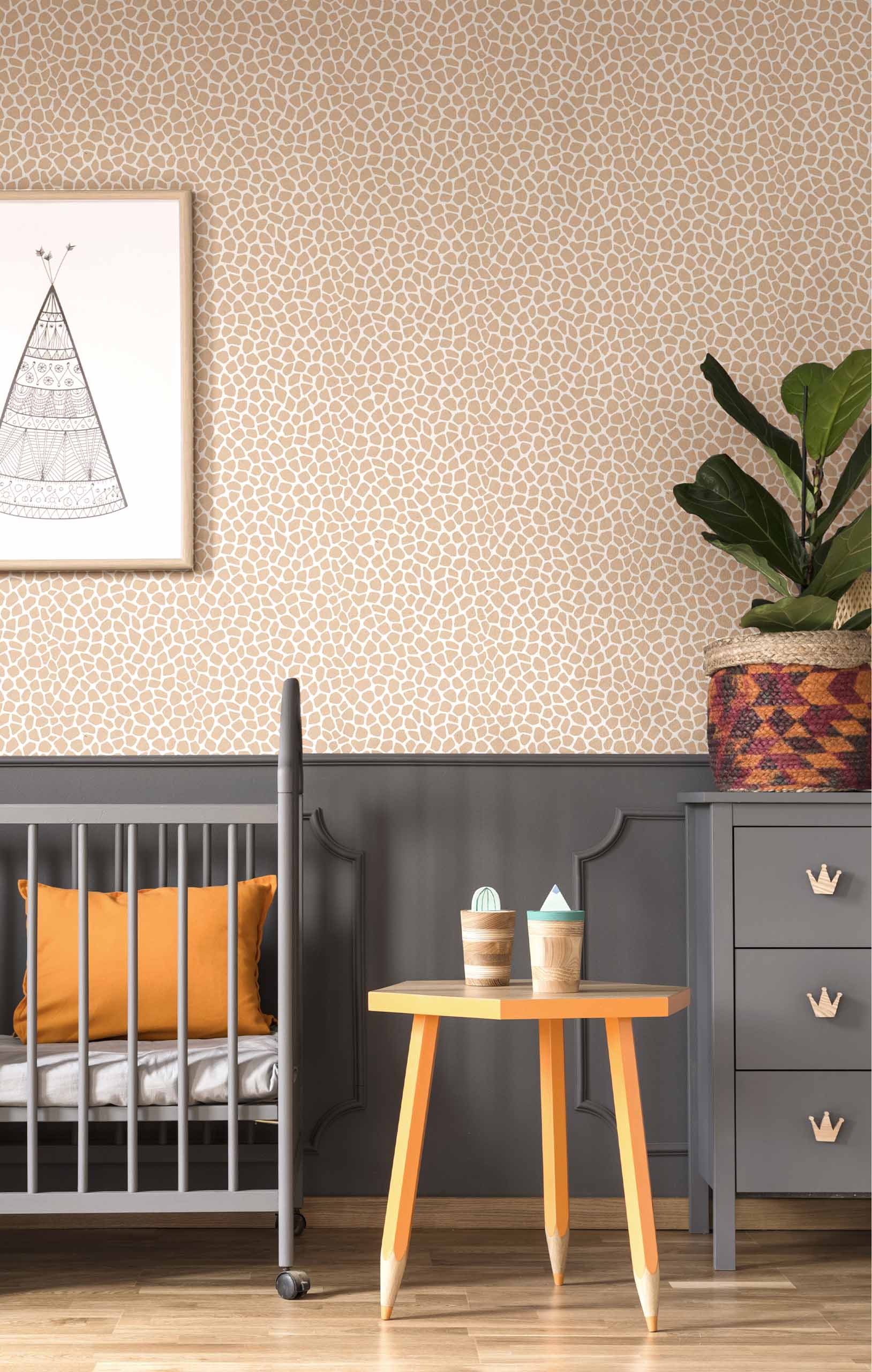 Hnědo-bílá vliesová tapeta na zeď, 17182, MiniMe, Cristiana Masi by Parato