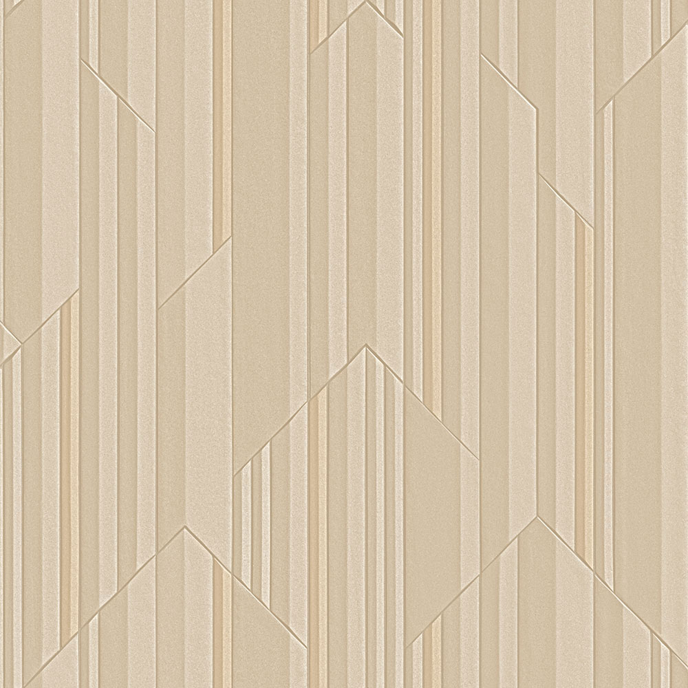 Luxusní  béžová geometrická vliesová tapeta na zeď, Z34918, Elie Saab 2