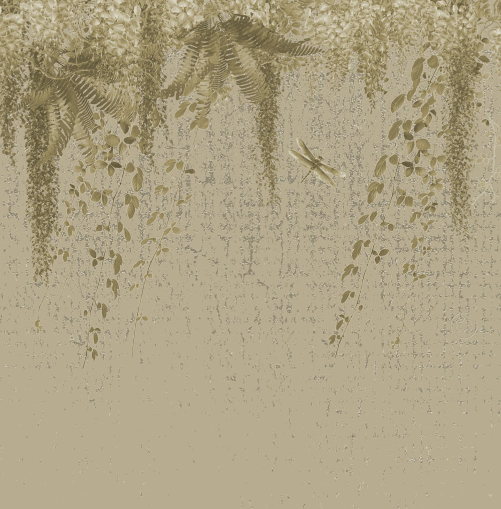 Luxusní vliesová obrazová tapeta na zeď, Vistárie a kapradiny, Z34973, Elie Saab 2