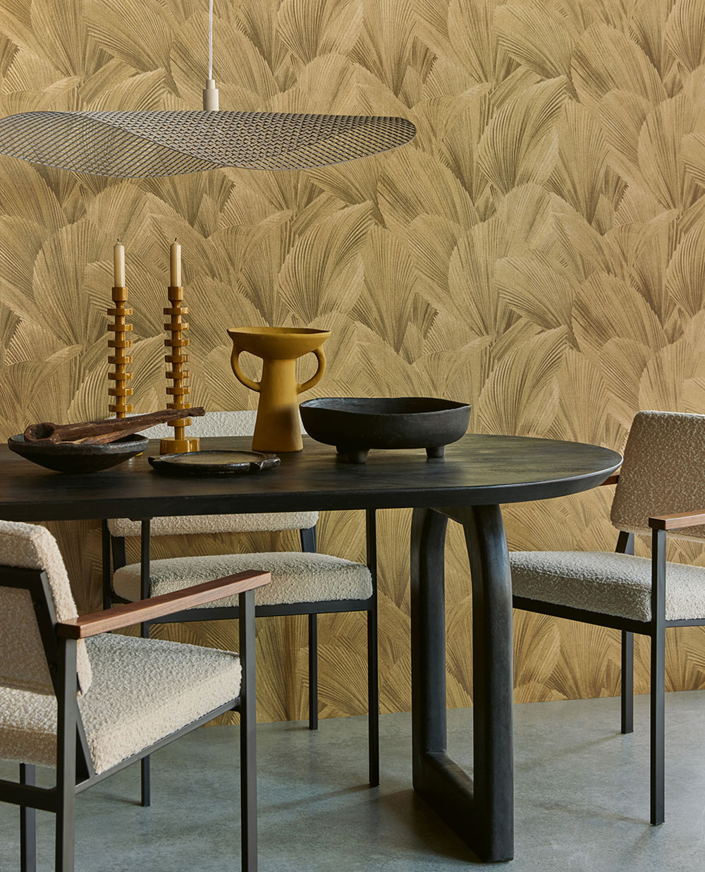 Zlato-hnědá vliesová tapeta na zeď,  listy, 340124, Gilded, Eijffinger