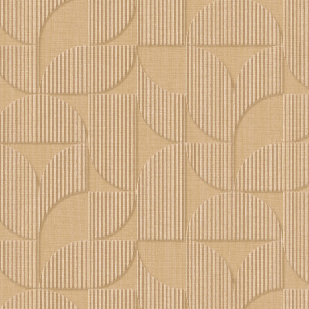 Béžová vliesová geometrická retro tapeta na zeď, 333600, Revive, Eijffinger