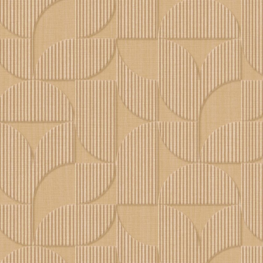 Béžová vliesová geometrická retro tapeta na zeď, 333600, Revive, Eijffinger