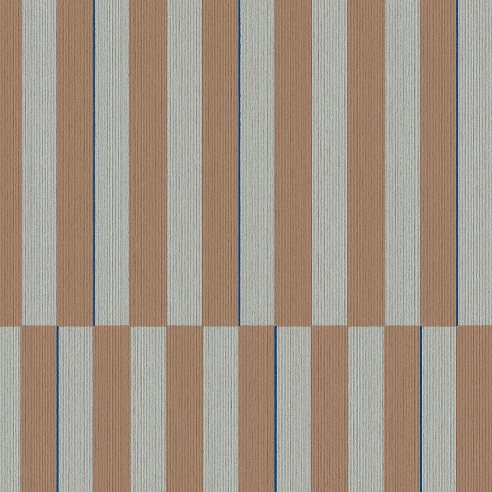 Modro-hnědá vliesová pruhovaná retro tapeta na zeď, 333623, Revive, Eijffinger
